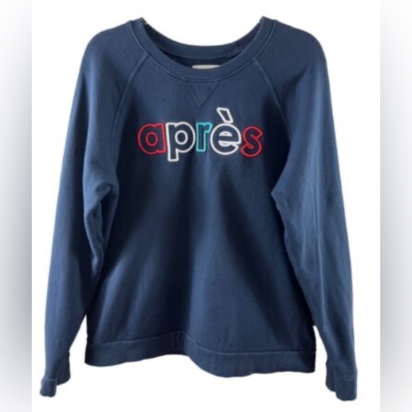 Sol Angeles Aprés Sweatshirt Navy Size M - Picture 3 of 6